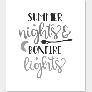 Summer Nights And Bonfire Lights, Outdoors Shirt, Hiking Shirt, Adventure Shirt, Camping Shirt Posters and Art